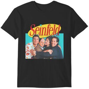 Seinfeld Group Hug Logo T Shirt TV Show Graphic Fan Gift Retro Comedy Meme 92